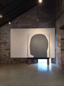 The Black Wall (installation view), oil on canvas, 72 x 60, 2013   